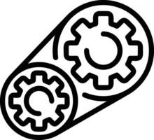 Gear setting symbol icon vector image. Illustration of the industrial wheel mechine mechanism design image