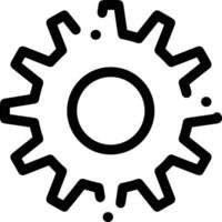 Gear setting symbol icon vector image. Illustration of the industrial wheel mechine mechanism design image