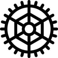 Gear setting symbol icon vector image. Illustration of the industrial wheel mechine mechanism design image