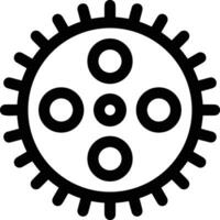 Gear setting symbol icon vector image. Illustration of the industrial wheel mechine mechanism design image