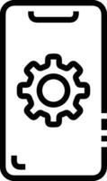 Gear setting symbol icon vector image. Illustration of the industrial wheel mechine mechanism design image