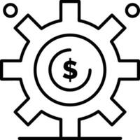 Gear setting symbol icon vector image. Illustration of the industrial wheel mechine mechanism design image