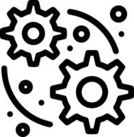 Gear setting symbol icon vector image. Illustration of the industrial wheel mechine mechanism design image
