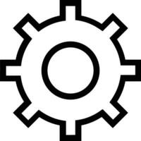 Gear setting symbol icon vector image. Illustration of the industrial wheel mechine mechanism design image