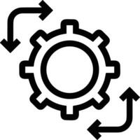 Gear setting symbol icon vector image. Illustration of the industrial wheel mechine mechanism design image