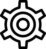 Gear setting symbol icon vector image. Illustration of the industrial wheel mechine mechanism design image