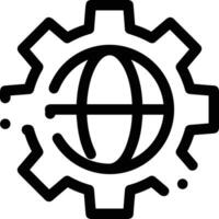 Gear setting symbol icon vector image. Illustration of the industrial wheel mechine mechanism design image