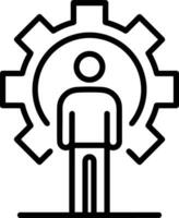 Gear setting symbol icon vector image. Illustration of the industrial wheel mechine mechanism design image