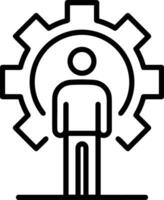 Gear setting symbol icon vector image. Illustration of the industrial wheel mechine mechanism design image