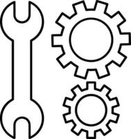 Gear setting symbol icon vector image. Illustration of the industrial wheel mechine mechanism design image