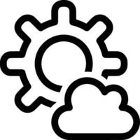 Gear setting symbol icon vector image. Illustration of the industrial wheel mechine mechanism design image