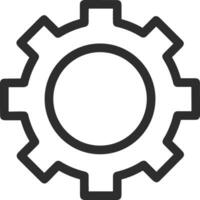 Gear setting symbol icon vector image. Illustration of the industrial wheel mechine mechanism design image