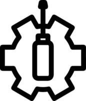 Gear setting symbol icon vector image. Illustration of the industrial wheel mechine mechanism design image