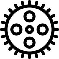 Gear setting symbol icon vector image. Illustration of the industrial wheel mechine mechanism design image