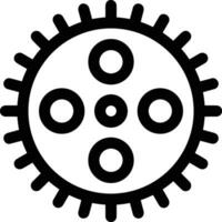 Gear setting symbol icon vector image. Illustration of the industrial wheel mechine mechanism design image