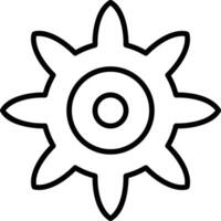 Gear setting symbol icon vector image. Illustration of the industrial wheel mechine mechanism design image