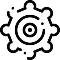 Gear setting symbol icon vector image. Illustration of the industrial wheel mechine mechanism design image