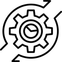 Gear setting symbol icon vector image. Illustration of the industrial wheel mechine mechanism design image