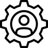 Gear setting symbol icon vector image. Illustration of the industrial wheel mechine mechanism design image