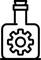 Gear setting symbol icon vector image. Illustration of the industrial wheel mechine mechanism design image