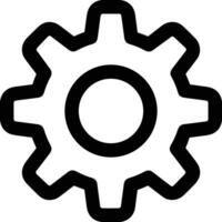 Gear setting symbol icon vector image. Illustration of the industrial wheel mechine mechanism design image