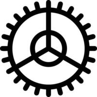 Gear setting symbol icon vector image. Illustration of the industrial wheel mechine mechanism design image