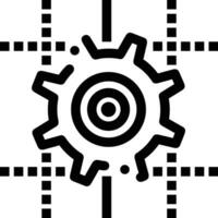 Gear setting symbol icon vector image. Illustration of the industrial wheel mechine mechanism design image