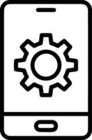 Gear setting symbol icon vector image. Illustration of the industrial wheel mechine mechanism design image