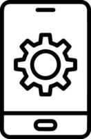 Gear setting symbol icon vector image. Illustration of the industrial wheel mechine mechanism design image