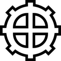 Gear setting symbol icon vector image. Illustration of the industrial wheel mechine mechanism design image