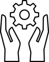 Gear setting symbol icon vector image. Illustration of the industrial wheel mechine mechanism design image