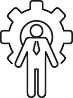 Gear setting symbol icon vector image. Illustration of the industrial wheel mechine mechanism design image