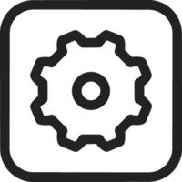 Gear setting symbol icon vector image. Illustration of the industrial wheel mechine mechanism design image