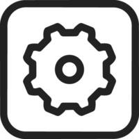 Gear setting symbol icon vector image. Illustration of the industrial wheel mechine mechanism design image