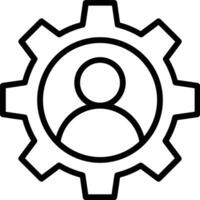 Gear setting symbol icon vector image. Illustration of the industrial wheel mechine mechanism design image