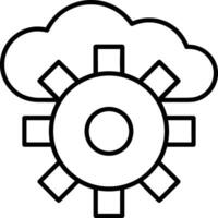 Gear setting symbol icon vector image. Illustration of the industrial wheel mechine mechanism design image