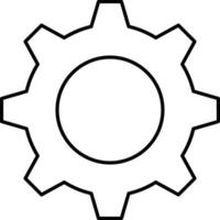 Gear setting symbol icon vector image. Illustration of the industrial wheel mechine mechanism design image