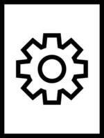 Gear setting symbol icon vector image. Illustration of the industrial wheel mechine mechanism design image