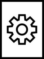 Gear setting symbol icon vector image. Illustration of the industrial wheel mechine mechanism design image