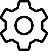 Gear setting symbol icon vector image. Illustration of the industrial wheel mechine mechanism design image