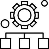 Gear setting symbol icon vector image. Illustration of the industrial wheel mechine mechanism design image