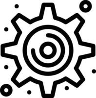 Gear setting symbol icon vector image. Illustration of the industrial wheel mechine mechanism design image