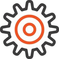 Gear setting symbol icon vector image. Illustration of the industrial wheel mechine mechanism design image