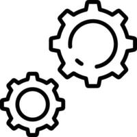 Gear setting symbol icon vector image. Illustration of the industrial wheel mechine mechanism design image