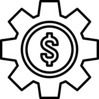 Gear setting symbol icon vector image. Illustration of the industrial wheel mechine mechanism design image