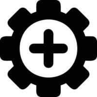 Gear setting symbol icon vector image. Illustration of the industrial wheel mechine mechanism design image