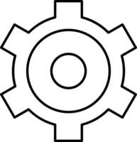 Gear setting symbol icon vector image. Illustration of the industrial wheel mechine mechanism design image