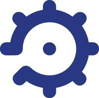 Gear setting symbol icon vector image. Illustration of the industrial wheel mechine mechanism design image