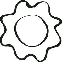 Gear setting symbol icon vector image. Illustration of the industrial wheel mechine mechanism design image