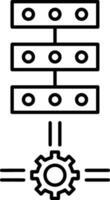 Gear setting symbol icon vector image. Illustration of the industrial wheel mechine mechanism design image